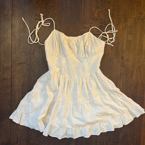 Sky to Moon Eyelet Mini Dress